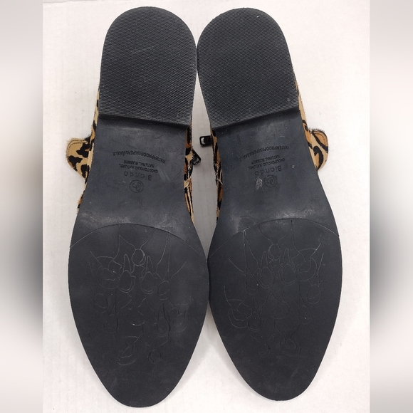 Blondo Tami Waterproof Leopard Print Calf Hair Side Zip Ankle Booties Size 12M - Picture 10 of 12